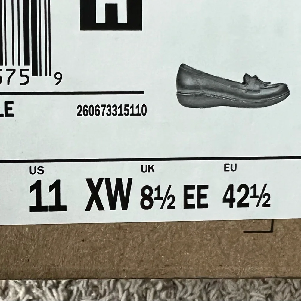 Clark’s Black Women’s Loafers Flats Shoes Size 11 XW  New in Box - Picture 14 of 15